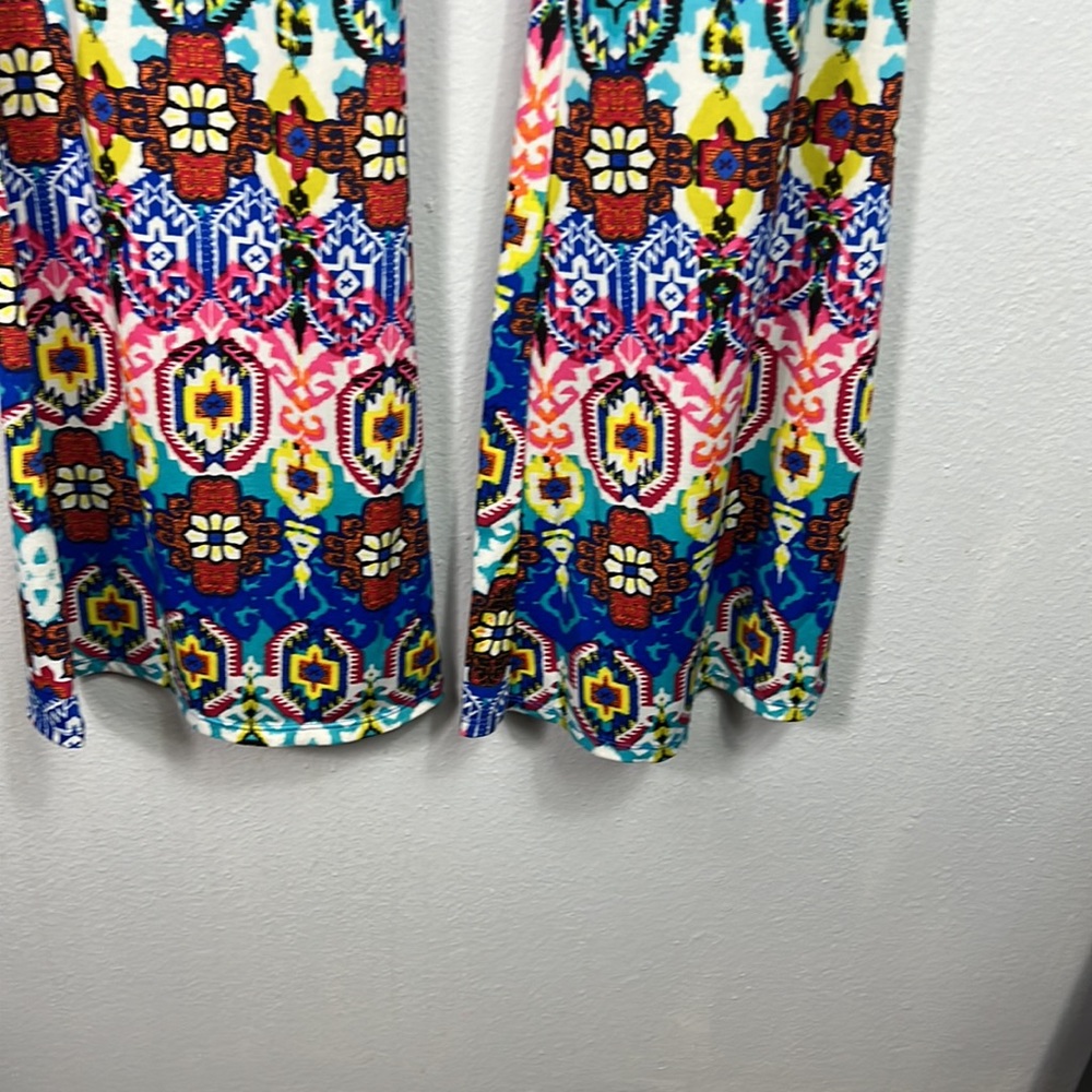 Rock 47 by Wrangler Multicolor Print Wide Leg Knit Tall Pants Medium - Picture 3 of 6